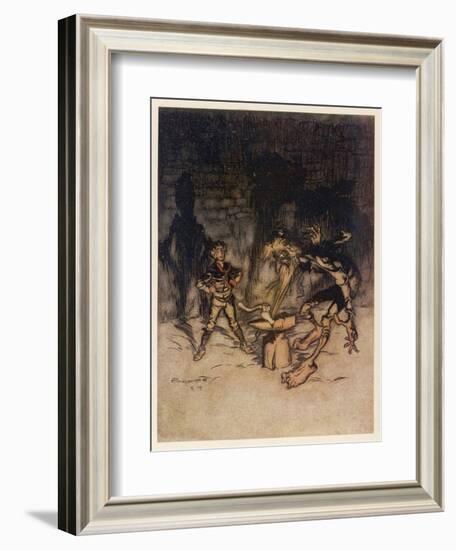 Youth Who Could Not Shudder-Arthur Rackham-Framed Art Print