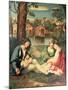 Youth with a Guitar and Two Girls Sitting on a River Bank-Giorgione-Mounted Giclee Print