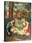 Youth with a Guitar and Two Girls Sitting on a River Bank-Giorgione-Stretched Canvas