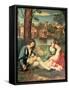 Youth with a Guitar and Two Girls Sitting on a River Bank-Giorgione-Framed Stretched Canvas