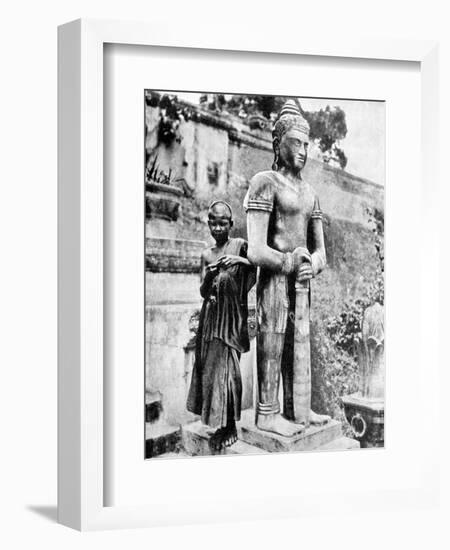 Youthful Devotee of the Great Buddha, 1936-Ewing Galloway-Framed Giclee Print