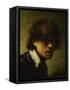 Youthful Self-Portrait-Rembrandt van Rijn-Framed Stretched Canvas