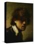 Youthful Self-Portrait-Rembrandt van Rijn-Stretched Canvas