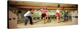 Youths in Bowling Alley, USA-null-Stretched Canvas