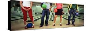 Youths in Bowling Alley, USA-null-Stretched Canvas