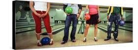 Youths in Bowling Alley, USA-null-Stretched Canvas