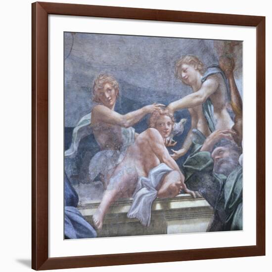 Youths on Balcony-Antonio Allegri Da Correggio-Framed Giclee Print