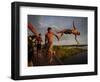 Youths Play in a Lagoon Near the Eastern Beni State Capital of Trinidad, Bolivia-null-Framed Photographic Print