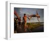 Youths Play in a Lagoon Near the Eastern Beni State Capital of Trinidad, Bolivia-null-Framed Photographic Print