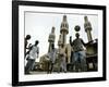 Youths Play Soccer-null-Framed Photographic Print