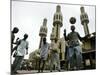 Youths Play Soccer-null-Mounted Photographic Print