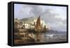 Yport, Normandy-Charles Kuwasseg-Framed Stretched Canvas