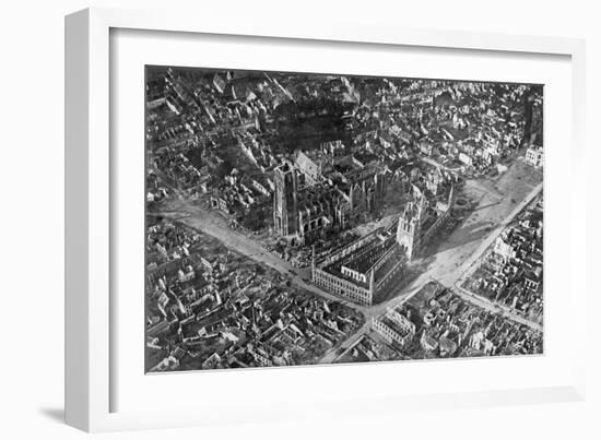 Ypres after German Bombardment, First World War, 1914-1918-null-Framed Giclee Print