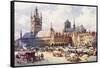 Ypres, Market Place C1914-Douglas Snowdon-Framed Stretched Canvas