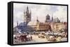 Ypres, Market Place C1914-Douglas Snowdon-Framed Stretched Canvas