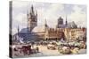 Ypres, Market Place C1914-Douglas Snowdon-Stretched Canvas