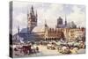 Ypres, Market Place C1914-Douglas Snowdon-Stretched Canvas