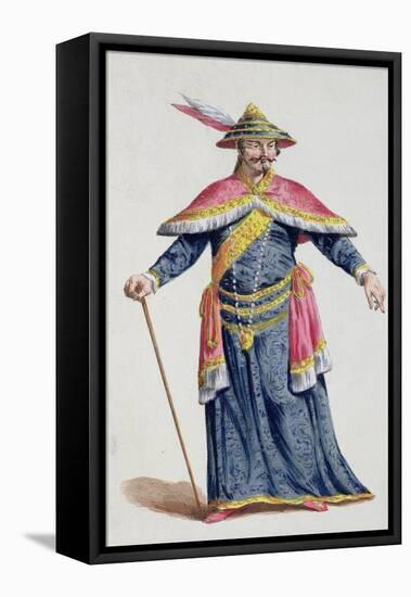 Yu Emperor of China from Receuil Des Estampes, Representant Les Rangs Et Les Dignites-Pierre Duflos-Framed Stretched Canvas