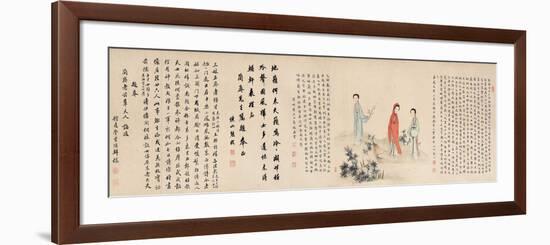 Yuan Mei and His Female Students-Yuan Mei, You Zhao and Wang Gong-Framed Premium Giclee Print