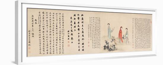 Yuan Mei and His Female Students-Yuan Mei, You Zhao and Wang Gong-Framed Premium Giclee Print