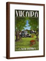 Yucaipa, California - Apple Orchard Harvest-Lantern Press-Framed Art Print
