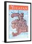 Yucatan Travel Poster-null-Framed Art Print