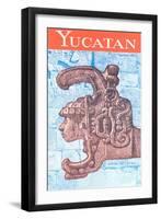 Yucatan Travel Poster-null-Framed Art Print