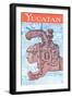 Yucatan Travel Poster-null-Framed Art Print