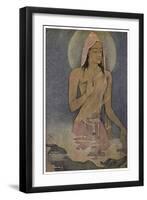 Yudhishthira the Eldest of the Pandava Brothers-Nanda Lal Bose-Framed Art Print