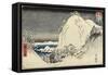 Yuga Mountain in Bizen Province, August 1858-Utagawa Hiroshige-Framed Stretched Canvas