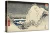 Yuga Mountain in Bizen Province, August 1858-Utagawa Hiroshige-Stretched Canvas