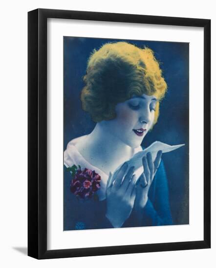 Yugoslavian Girl Reading a Love Letter - Portrait-null-Framed Photographic Print