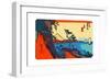 Yui: Path of Setta with Mount Fuji-Ando Hiroshige-Framed Giclee Print