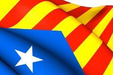 Flag of Lleida City, Spain.-Yuinai-Art Print