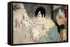 Yuki: Iwakura No Sogen: Onoe Baiko (Snow: Onoe Baiko V as Iwakura Sogen)-Yoshitoshi Tsukioka-Framed Stretched Canvas