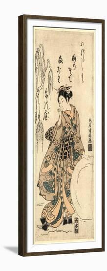 Yukidama O Tsukuru Musume-Torii Kiyomitsu-Framed Giclee Print