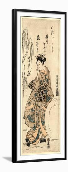 Yukidama O Tsukuru Musume-Torii Kiyomitsu-Framed Giclee Print