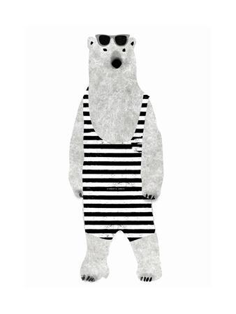 Polar Bear in One Piece Swimsuit