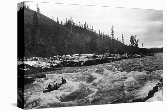 Yukon, Alaska View of Canoeing Whitehorse Rapids Photograph - Yukon, AK-Lantern Press-Stretched Canvas