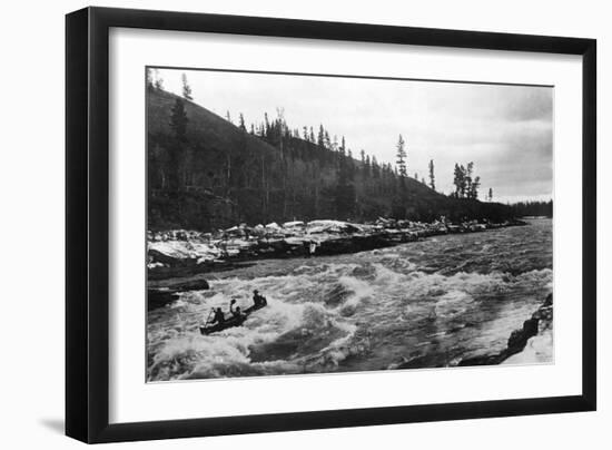 Yukon, Alaska View of Canoeing Whitehorse Rapids Photograph - Yukon, AK-Lantern Press-Framed Art Print