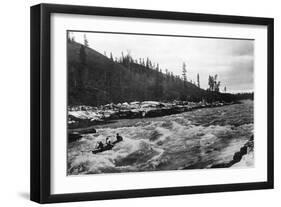 Yukon, Alaska View of Canoeing Whitehorse Rapids Photograph - Yukon, AK-Lantern Press-Framed Art Print