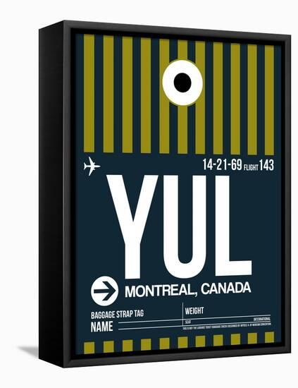 YUL Montreal Luggage Tag 1-NaxArt-Framed Stretched Canvas