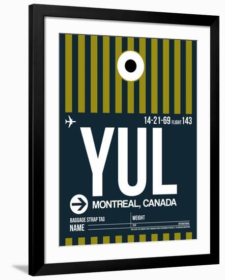 YUL Montreal Luggage Tag 1-NaxArt-Framed Art Print