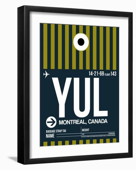 YUL Montreal Luggage Tag 1-NaxArt-Framed Art Print