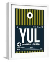 YUL Montreal Luggage Tag 1-NaxArt-Framed Art Print