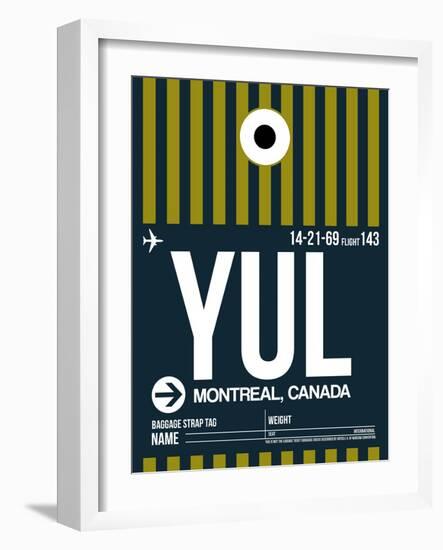 YUL Montreal Luggage Tag 1-NaxArt-Framed Art Print