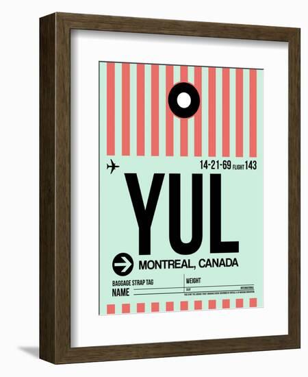 YUL Montreal Luggage Tag 2-NaxArt-Framed Art Print