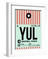 YUL Montreal Luggage Tag 2-NaxArt-Framed Art Print