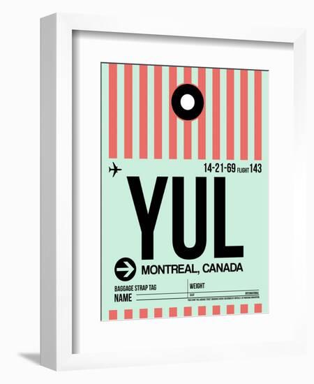 YUL Montreal Luggage Tag 2-NaxArt-Framed Art Print