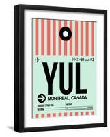 YUL Montreal Luggage Tag 2-NaxArt-Framed Art Print